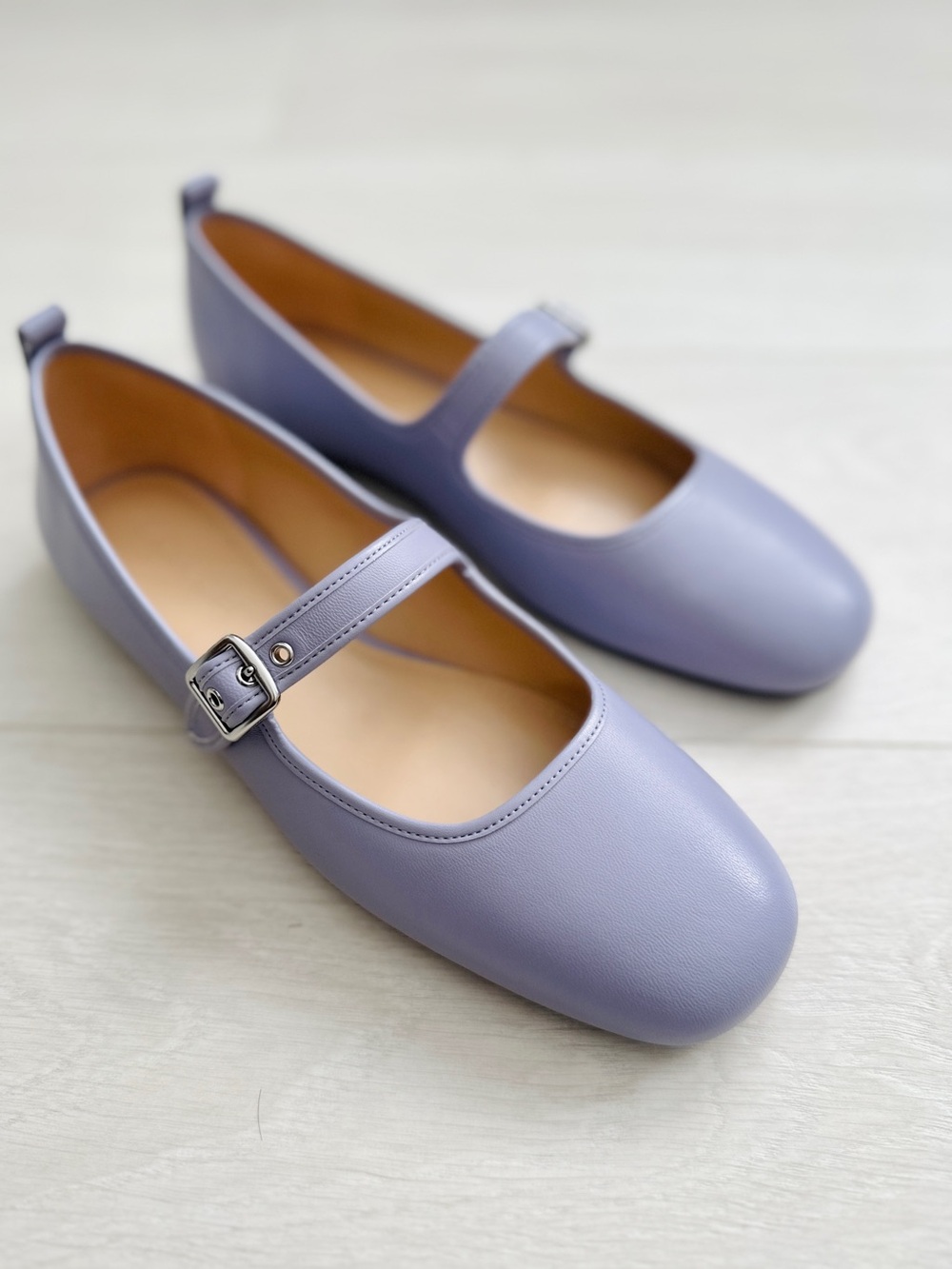 COACH C Rivet LTR Mary Jane Leather Shoes in Muted Lilac Size8.5 True Beauty